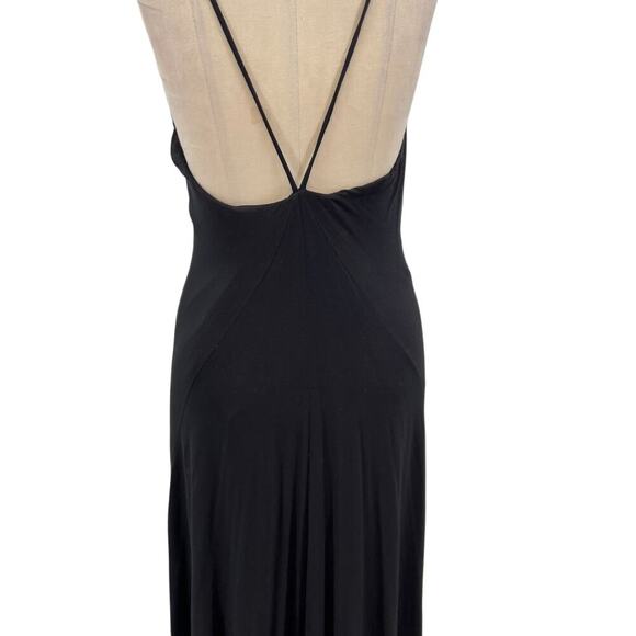 Free People Beach Black Viscose Jersey Strappy Midaxi Dress Size XS - Picture 9 of 13